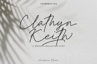 Clathyn Keith Signature: A Sweet Script Font for Crafters